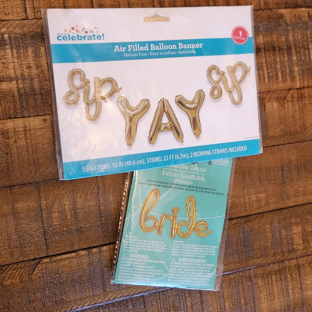 Bridal / Bachelorette Gold Balloons